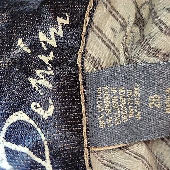 CONVERSE ONE STAR size 26 "delancey" classic straight blue jeans - Picture 6 of 6